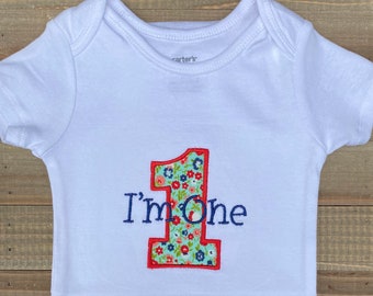 I'm One birthday onesie, made to order