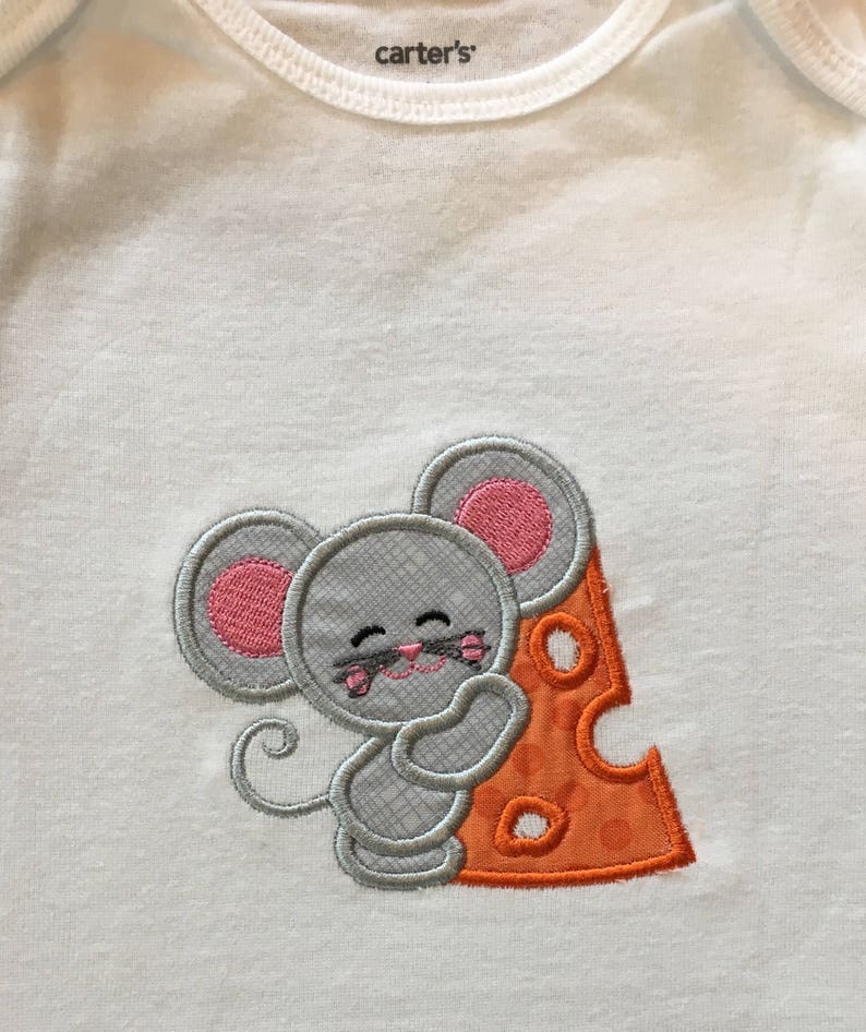 Mouse baby onesie, infant bodysuit, toddler shirt, made to order image 2