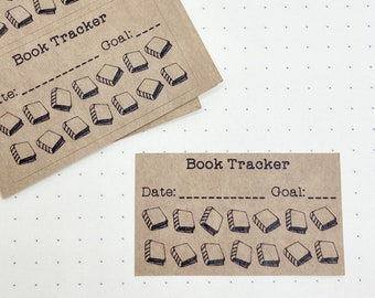 Book Tracker Sticker, Kraft Journal Sticker Log, Reading Log Sticker, Book Planner Sticker, Reading Sticker