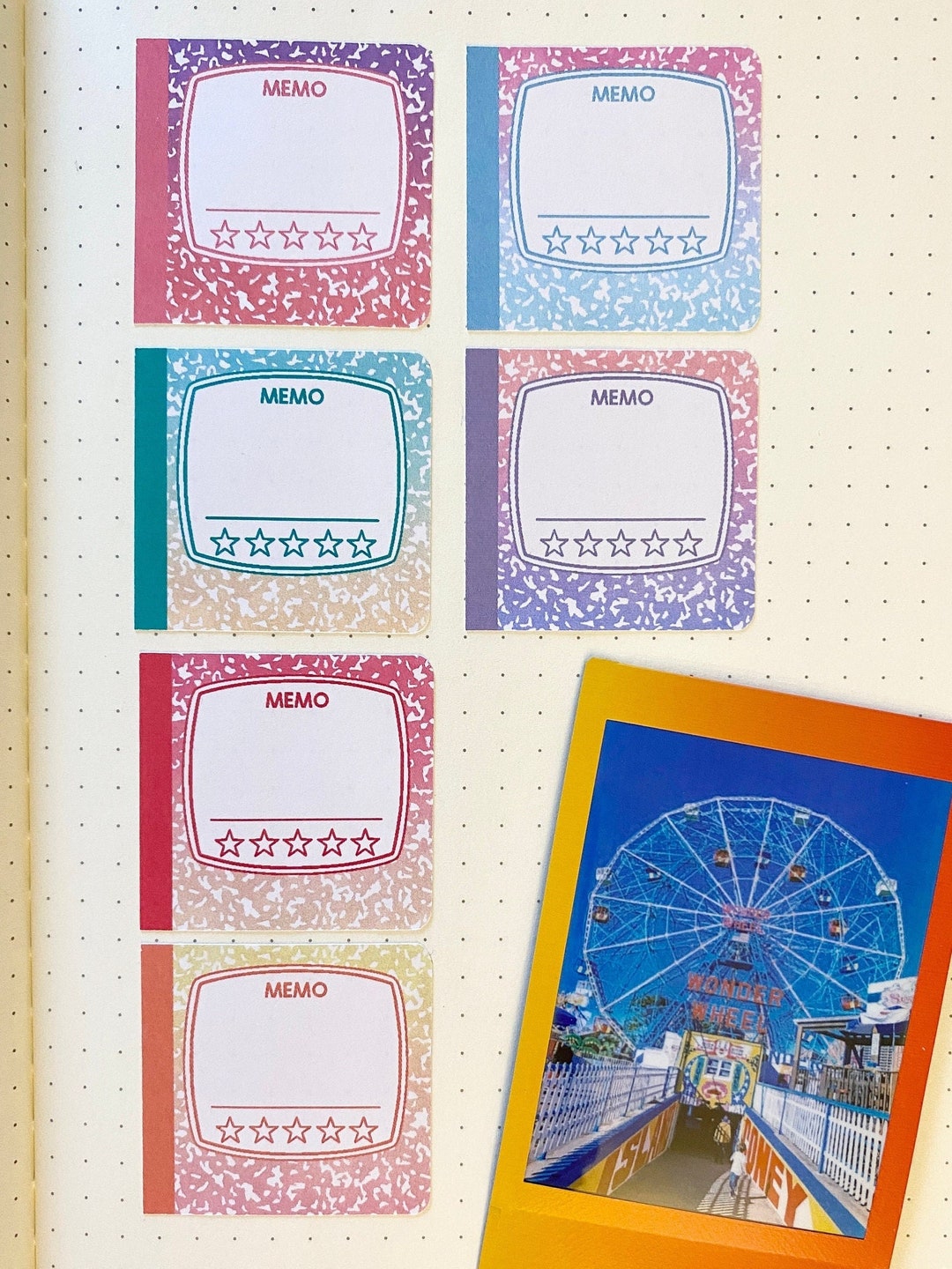 Composition Notebook Stickers Functional Stickers Memo Etsy