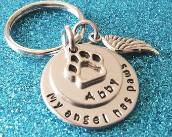 Pet Memorial Keychain, Pet Remembrance, Memory of Pet, Dog Memorial, Personalized Pet, Loss of Pet, Remembrance Keychain, Pet Tag Keychain