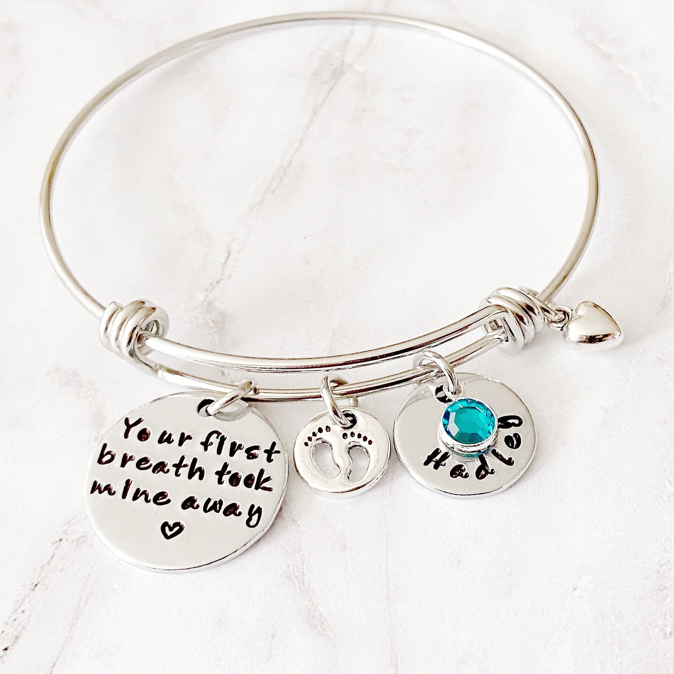 Baby Name Bracelet - First Mothers Day Gift, Personalized Gifts, Push ...