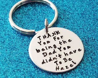 Fathers Day Gift For Stepdad - Personalized Keychain, Gift for Him,  Handmade Gifts