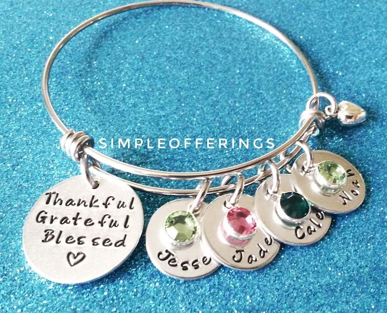 Personalized Grandma Bracelet With Grandkids Names and Etsy
