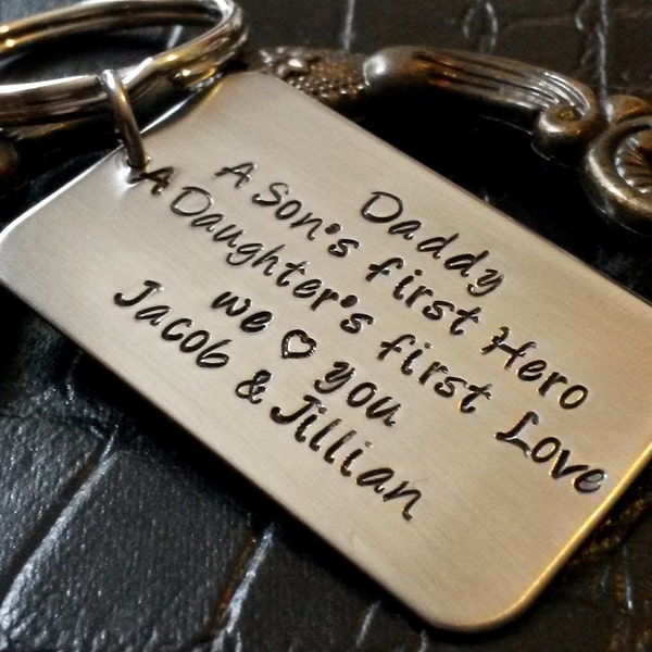 Father's Day gift, Fathers Day Keychain, Fathers Day Gift from Children, Personalized Keychain, Dad Keychain, Gift from Children, Daddy Gift