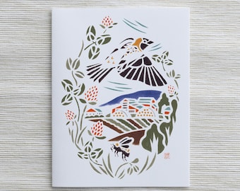 A2 Card Bobolink at Hawthorne Valley Farm, Ghent, Columbia County (SKU: BH019)