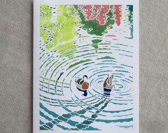 A2 Card Mallard Couple (SKU: BGC011)