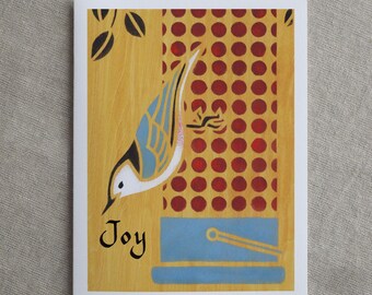 A2 Card Joy - White-breasted Nuthatch (SKU: BGC005)