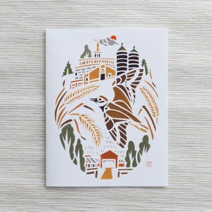 Carte A2 : Killdeer à la ferme du village de Hancock Shaker, Pittsfield, comté de Berkshire / Art du nord de l'État de New York / Art d'oiseaux / Cadeau pour ornithologue amateur