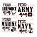 Proud Navy/ Army /Marine /Air Force Mom Car Window Decal