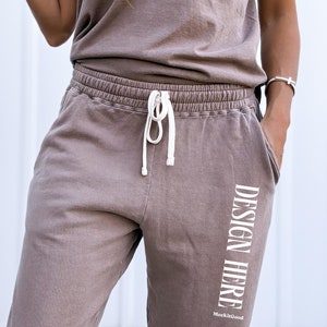 Espresso Comfort Colors 1469 Sweatpants Mockup Comfort Colors CC1469 Sweat Pants Mockup 1469 Oversized Mockups POD Mockups 1466 Mockups