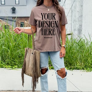 Comfort Colors Espresso Mockup Comfort Colors Lifestyle Mockups C1717 Mockups Back Comfort Colors Mockups POD Mockups Flatlay Mockups