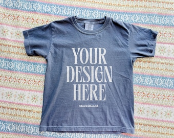 Pepper Comfort Colors Youth T-Shirt Mockup Comfort Colors 9018 Mockup Kids Comfort Colors 9018 Youth Comfort Colors 9018 Flat Lay Mockup