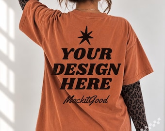 Comfort Colors 1717 Back Mockup, Yam Shirt Mockup, Comfort Colors Mockup, Back T-Shirt Mockup, Oversized Tee Mockup
