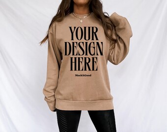 Lane Seven Mockup LS16004 Sweatshirt Burro Lane Seven 16004 Mockups Lane Seven Crewneck Mockups Real People POD Mockup Trendy Mockup