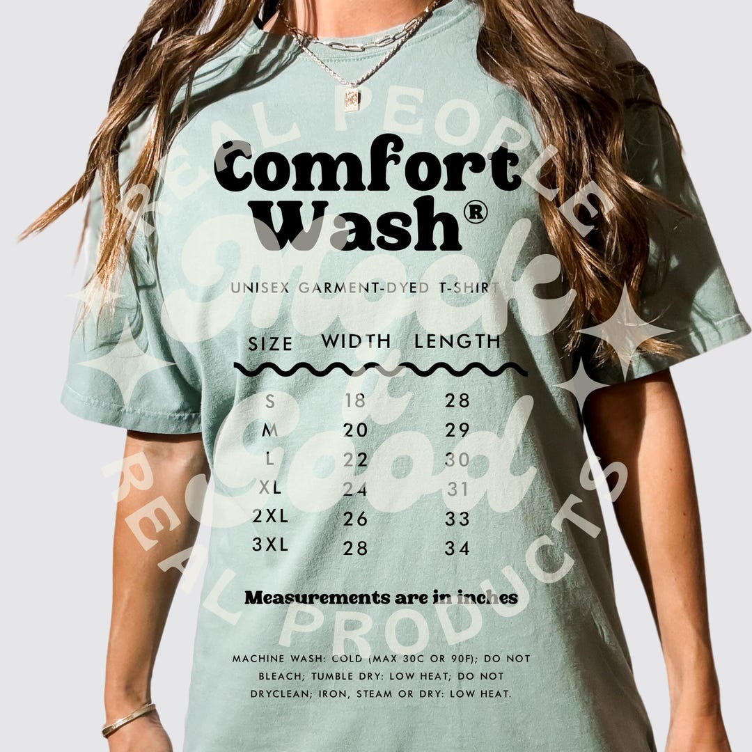 Hanes GDH100 Size Chart Comfortwash Size Chart Garmentdyed Tshirt