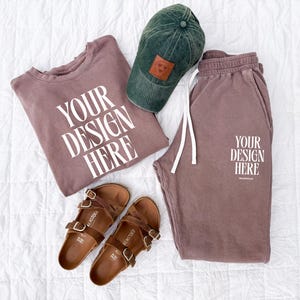 Comfort Colors 1469 Sweatpants Mockup Comfort Colors Espresso CC1469 Sweat Pants Mockup 1469 Oversized Mockups POD Mockups 1466 Mockups