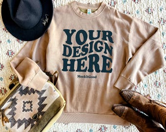 Lane Seven Mockup LS16004 Sweatshirt Burro Lane Seven 16004 Mockups Lane Seven Crewneck Mockups Real People POD Mockup Trendy Mockup