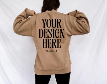 Lane Seven Mockup LS16004 Sweatshirt Burro Lane Seven 16004 Mockups Lane Seven Crewneck Mockups Real People POD Mockup Trendy Mockup