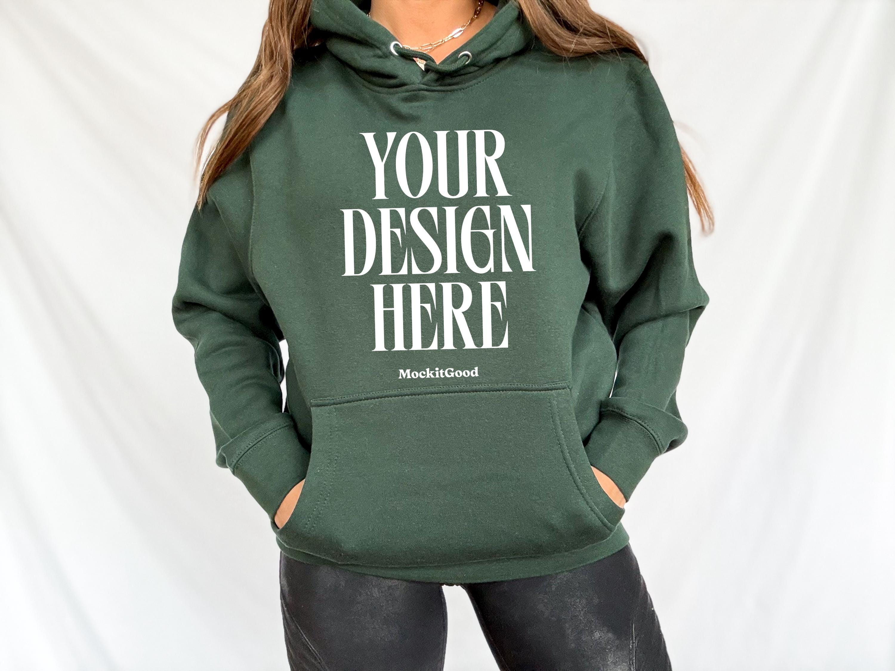 Lane Seven Mockup LS14001 Hoodie Sports Green Lane Seven 14001 Mockups Lane Seven Hoodie Mockups Real People POD Mockup Trendy Mockup