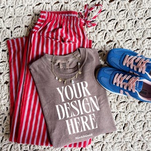 Comfort Colors Espresso Mockup C1717 T-Shirt Mockup Comfort Colors Flatlay Mockup 1717 Comfort Colors Mockups POD Mockups Printful Mockup