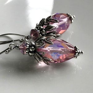 Rosebud Earrings, Pink Victorian Rosebuds, Mother's Day Gift, Gift for Gardener, Vintage Style Earrings image 5