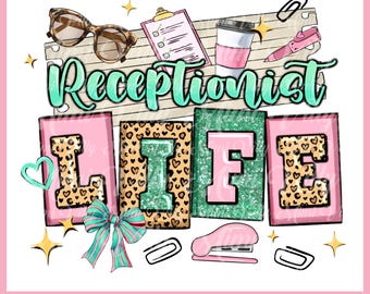 Scrub life png, Coquette shirt design png, receptionist life png, sublimate designs download