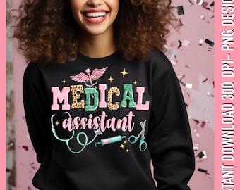 Medical Assistant PNG: Coquette Nurse Design (Digital Download)