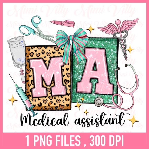 Medical Assistant PNG: Coquette Shirt Design (Digital Download)