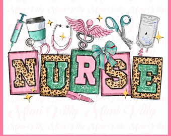 Western Nurse PNG Clipart, Sublimation Design (Digital Download)