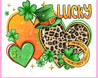 St Partricks day  png, lucky girls shirt design, lucky life png, lucky charm  png, western png, sublimate designs download