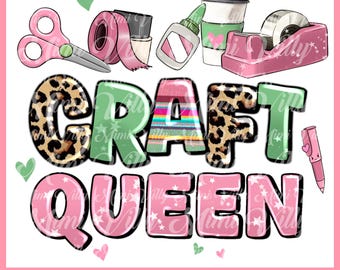 Reina de las manualidades PNG: Diseño imprimible por sublimación