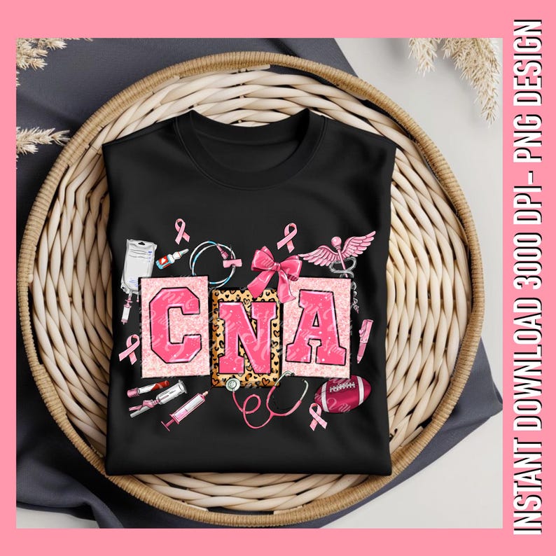 Breast Cancer Cna Nurse PNG: Shirt Design (digital Download) - Etsy