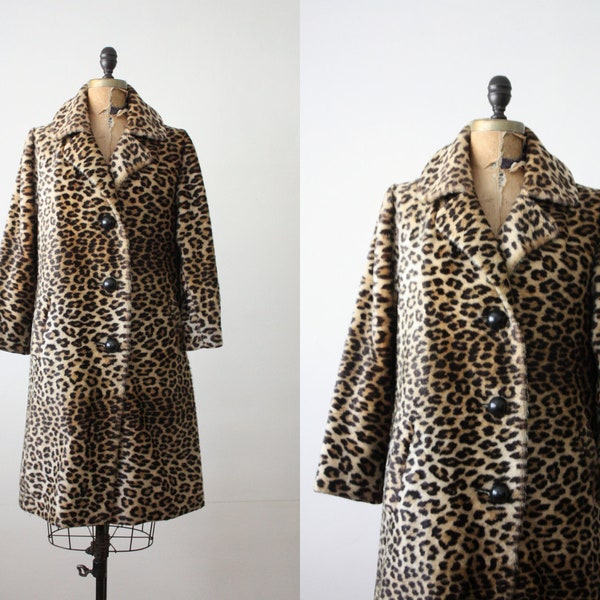 leopard print jacket - vintage 1960's leopard print coat