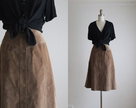suede midi skirt
