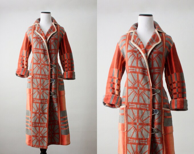 Vintage Tribal Blanket Coat Etsy