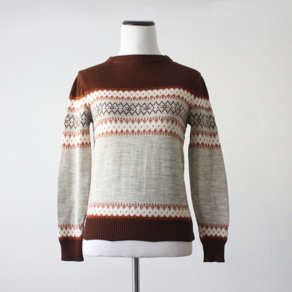 vintage nordic knit sweater