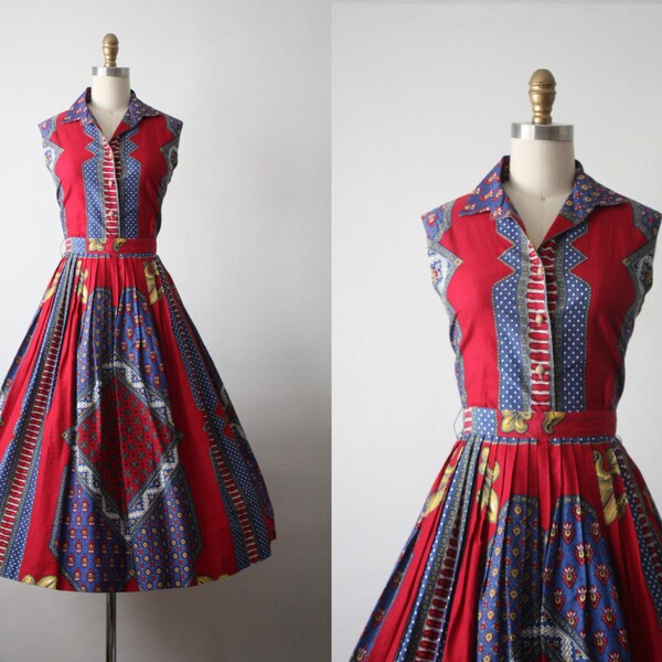 canal street dress / 50s dress / 1950s dress set
