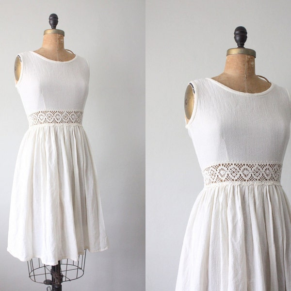 vintage 1960's cream lace party dress