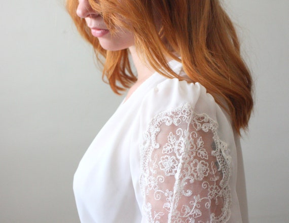 Items similar to 70s dress - 1970s white lace dress on Etsy
