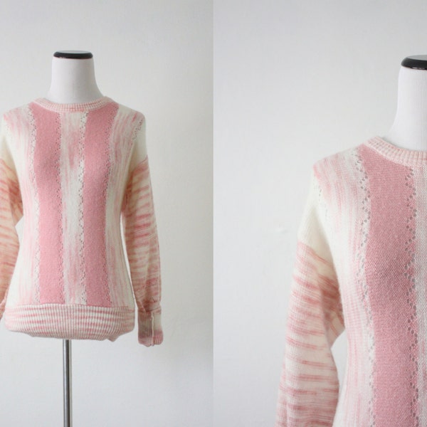 vintage 1970s space dyed rose sweater