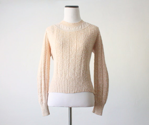 Items similar to vintage heathered oatmeal sweater on Etsy