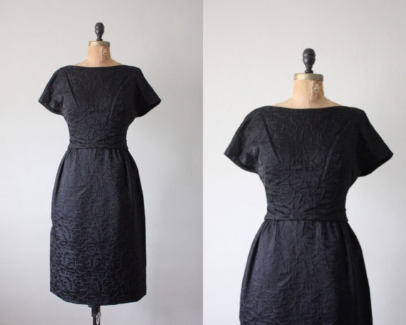 Items similar to vintage 1950's adele simpson black party dress on Etsy