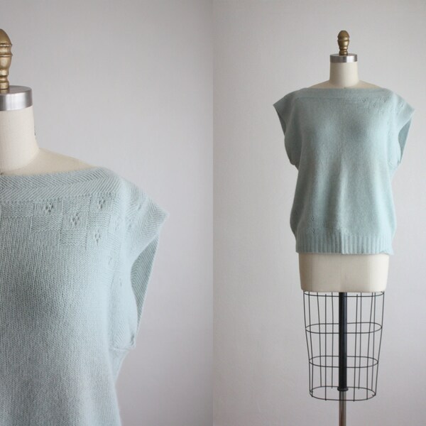 sea glass knit blouse