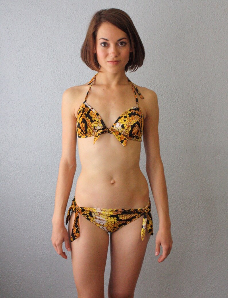 Vintage 1960's snakeskin bikini Etsy