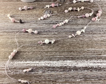 Twice As Nice Adjustable Beaded Gemstone Necklace