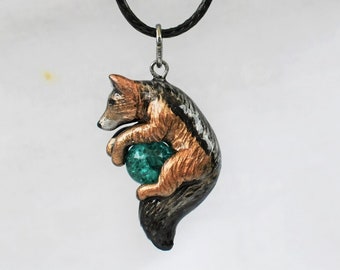 Jackal Necklace with Custom Color Gem