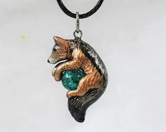 Jackal Necklace with Custom Color Gem