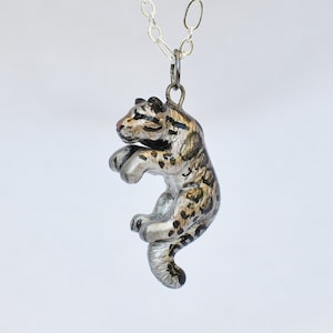 Clouded Leopard Necklace Pendant Charm