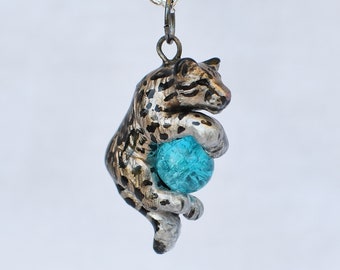 Ocelot Necklace with Custom Color Gem